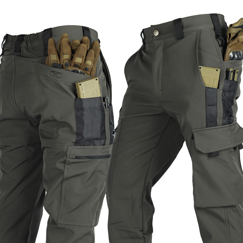 Frontier - Softshell Cargo Pants for Men Waterproof, Windproof, Multi-Pocket Outdoor Hiking & Tactical Pants