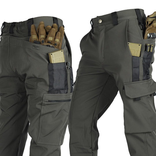 Frontier - Softshell Cargo Pants for Men Waterproof, Windproof, Multi-Pocket Outdoor Hiking & Tactical Pants
