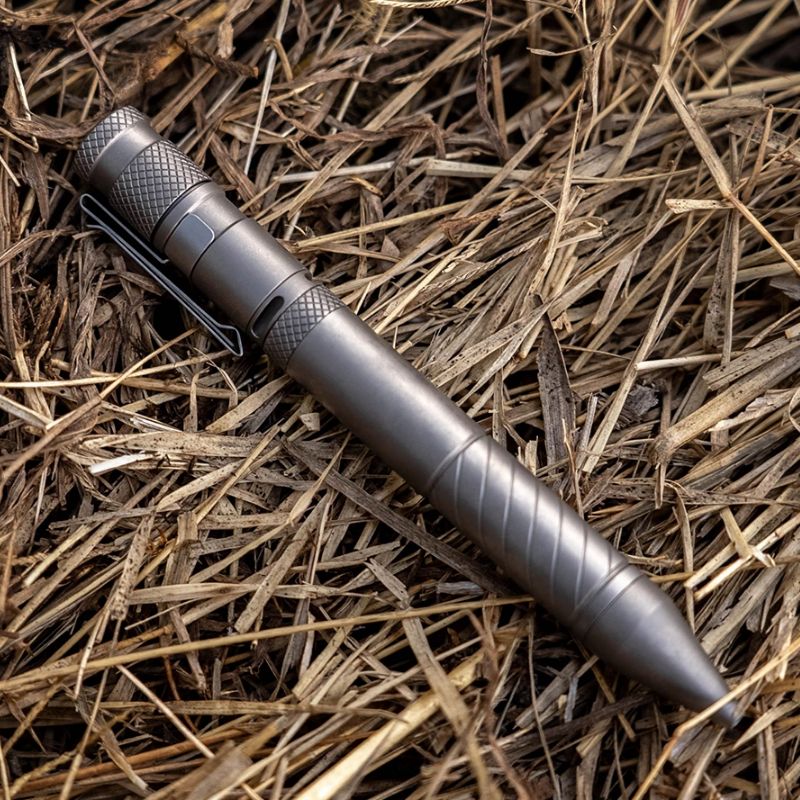 BoltLite: Titanium Pen, Flashlight & Pry Bar in One