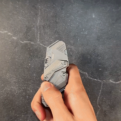 SyncraBlade: Titanium EDC Knife with Linked Slide-Action