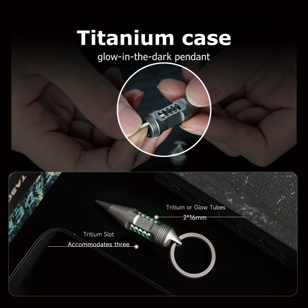 Wolf Fang 2.0- Titanium Keychain Lantern & Pen & Screwdriver