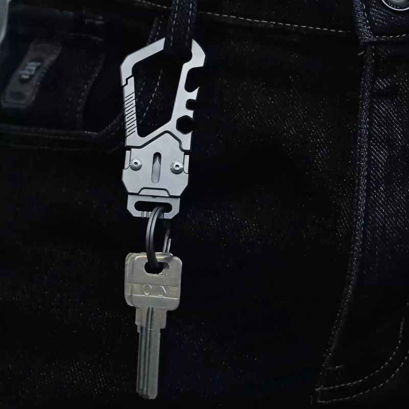 The KeySnap: Titanium EDC Multitool Keychain Carabiner