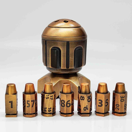 RocketDice – EDC Fidget Toy Rotating Metal Dice Set