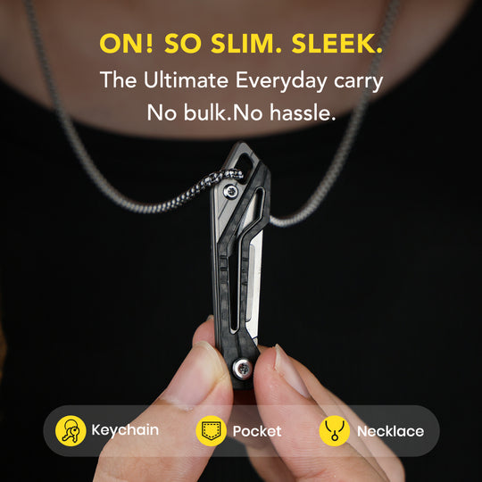KeyKnife: Mini Titanium & Carbon Fiber EDC Scalpel