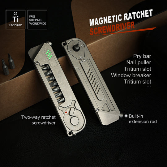 The UltraFix Driver: Titanium Magnetic Ratchet Screwdriver