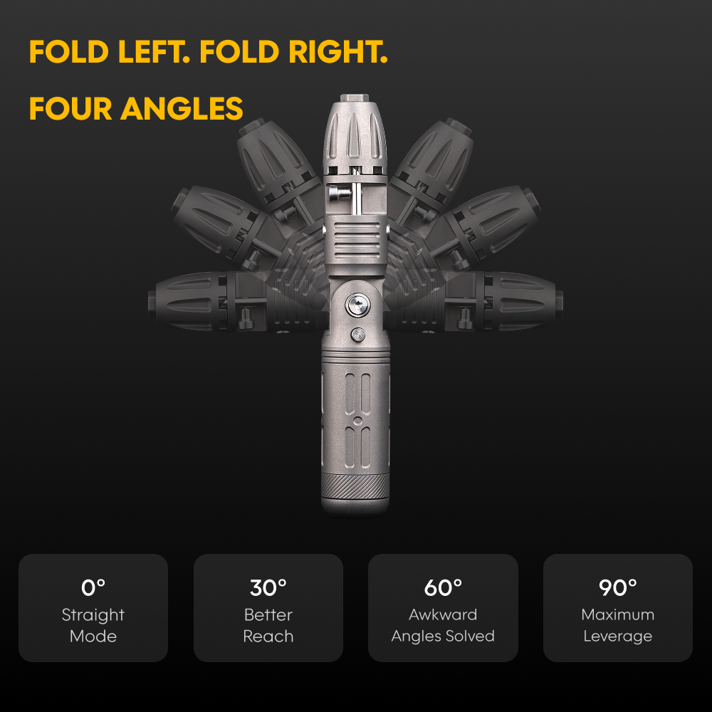 Arcos Driver：4-Angle Foldable Titanium Ratchet Screwdriver