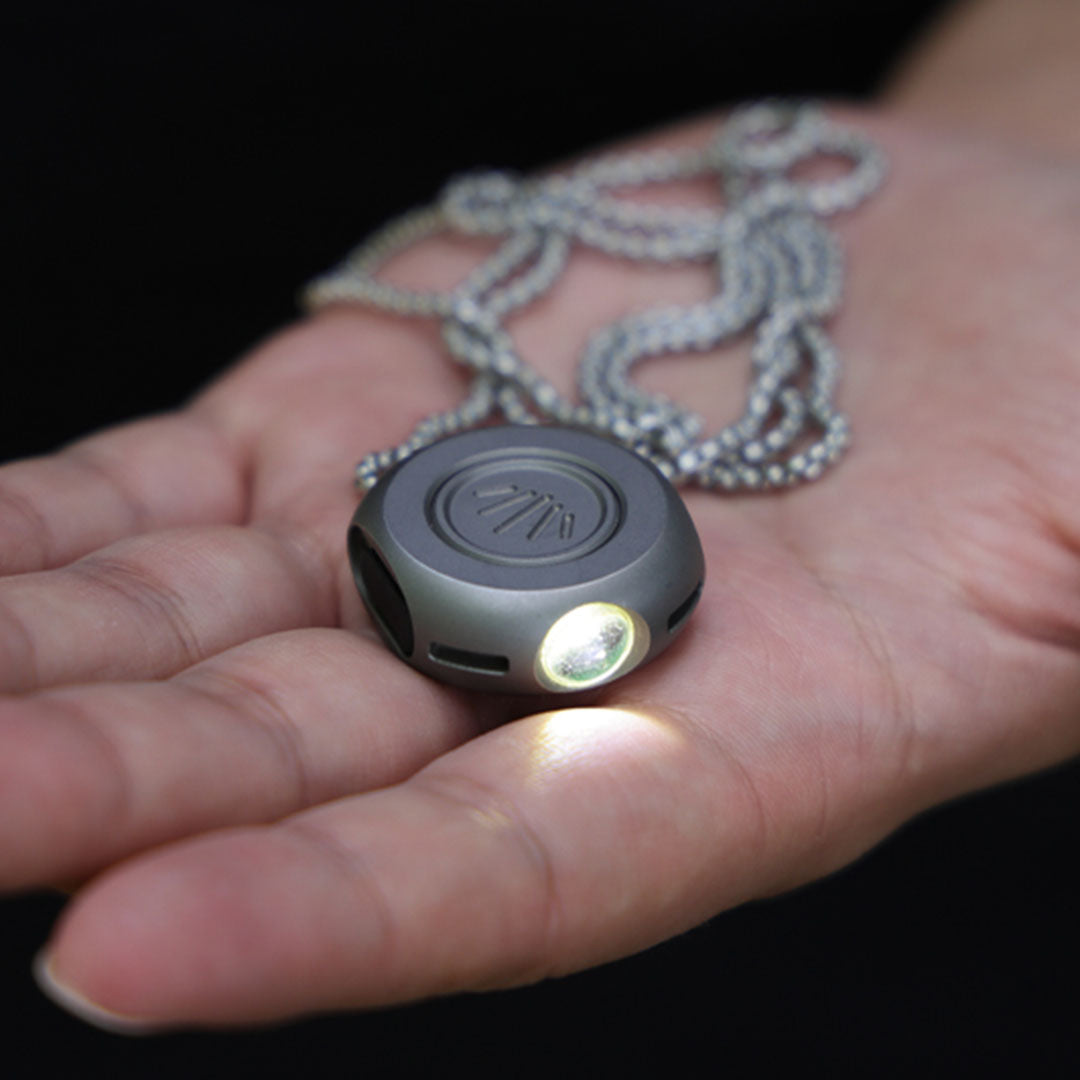 MiCoin Titanium Rechargeable Mini Flashlight - Compact Coin-Sized EDC Torch