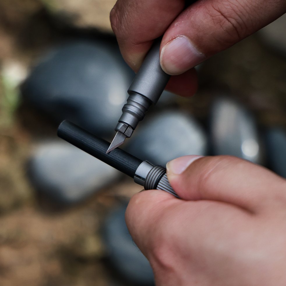 The SparkX - Titanium All-in-One Quick Release Firestarter