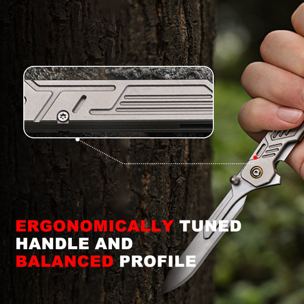M-TiFlip - Titanium EDC Flipper Knife with Modular Ends