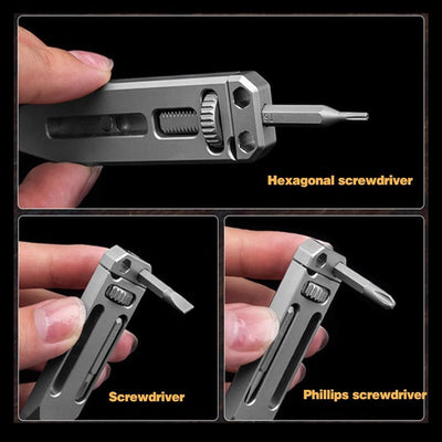 The Alix : 4 in 1 Titanium Multitool Pry Bar