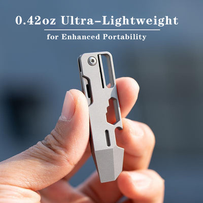 The Baton: 9-in-1 Titanium EDC Pocket Tool Keychain Folding Knife