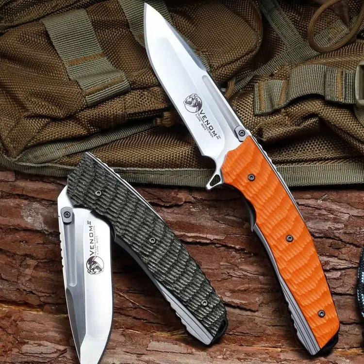 Venom Viper S35VN Tactical Folding Knife – Precision CNC Blade, G10 Handle, Anti-Slip Grip