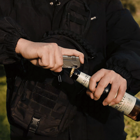 SyncraBlade: Titanium EDC Knife with Linked Slide-Action