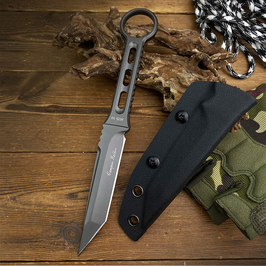 Cressi | AUS-10 EDC Fixed Blade Knife | Premium Outdoor & Utility Blade