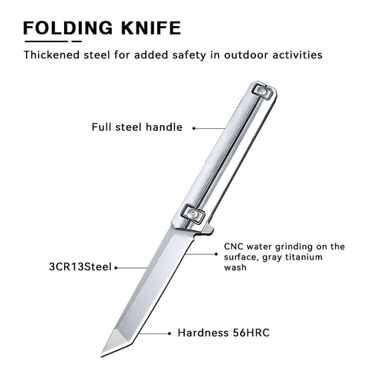 EDC Blade: Mountain-Strong 3CR13 Full-Steel Tactical Knife