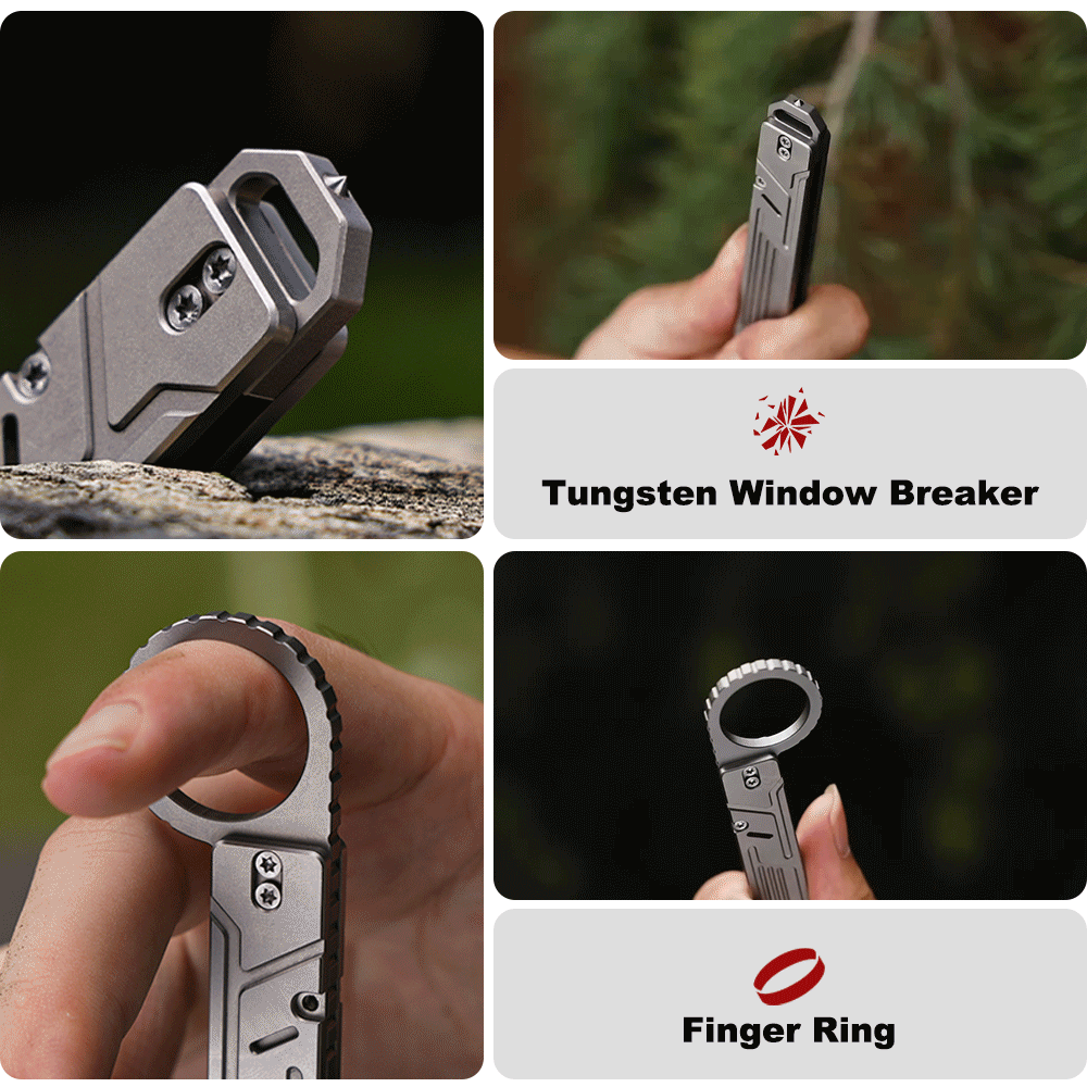 M-TiFlip - Titanium EDC Flipper Knife with Modular Ends