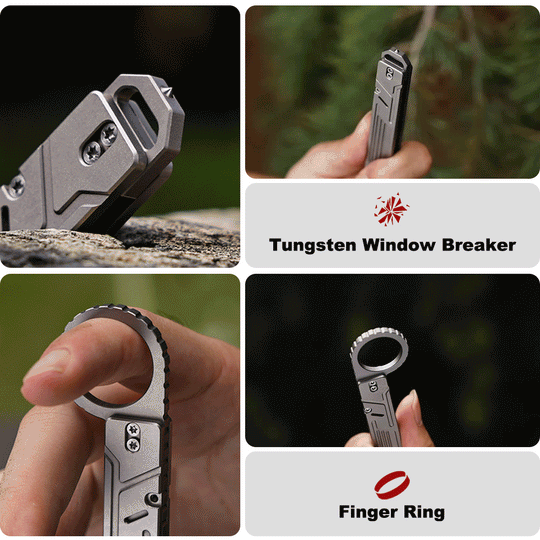M-TiFlip - Titanium EDC Flipper Knife with Modular Ends