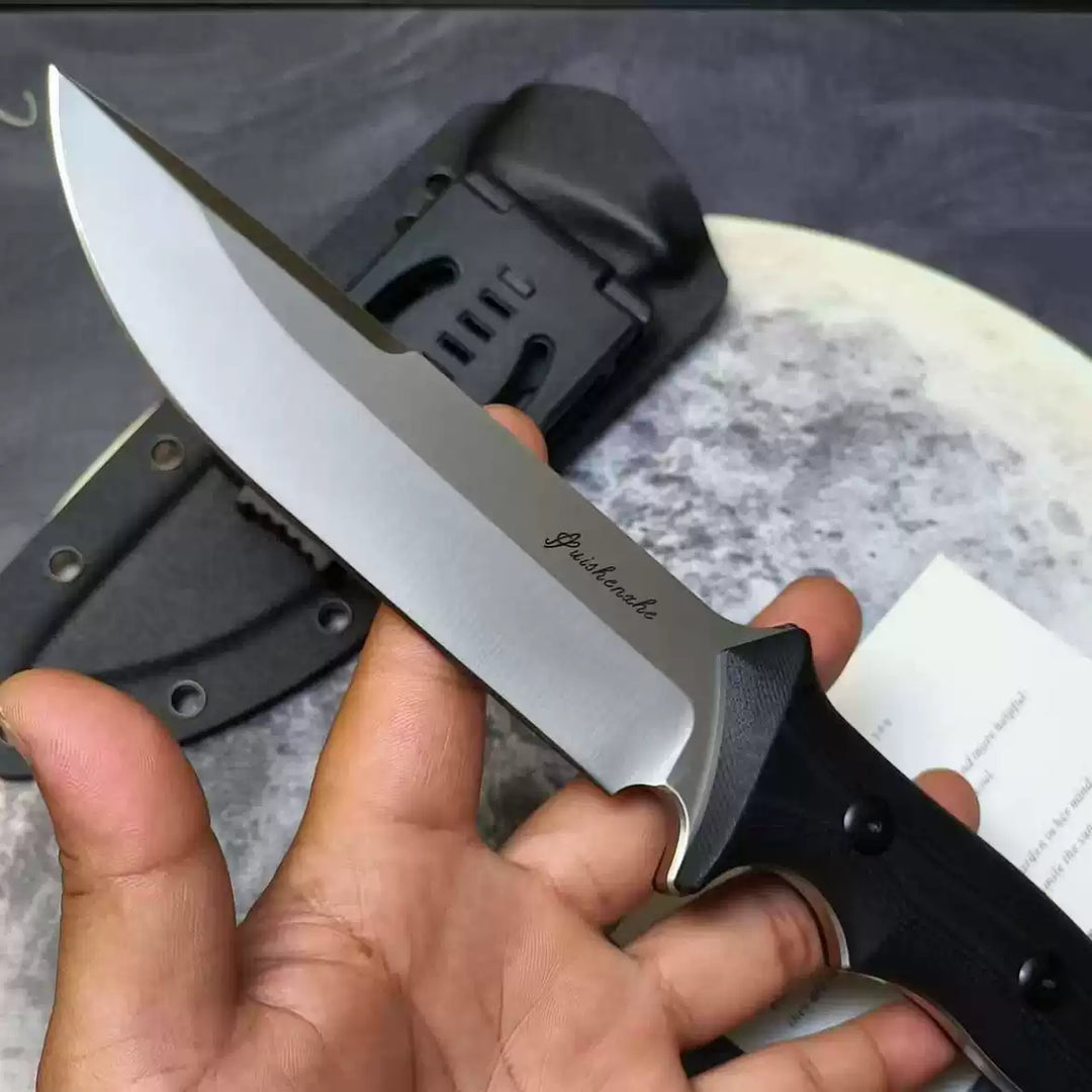 Roadblock, Overbuilt D2 Survival Fixed Blade Knife, G10 handle