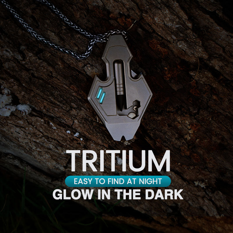 The Flounder 2.0: 13-in-1 Titanium EDC Multitool Pendant