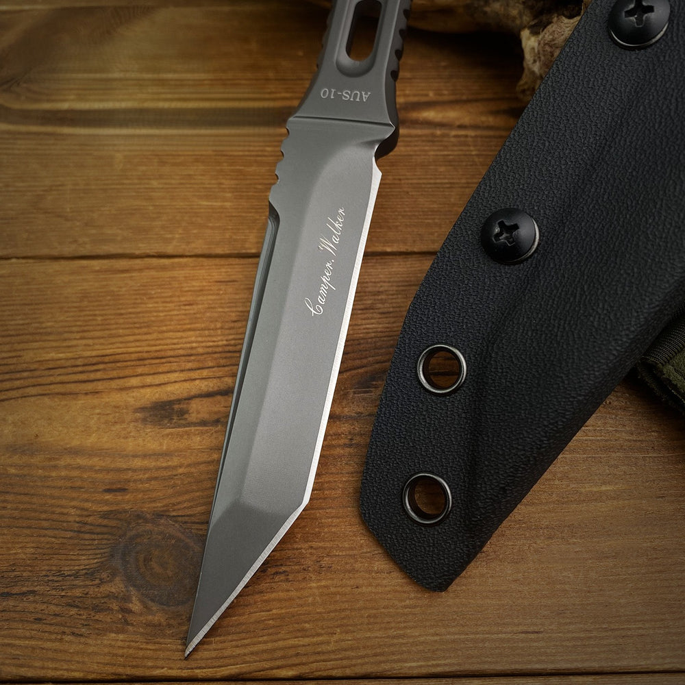 Cressi | AUS-10 EDC Fixed Blade Knife | Premium Outdoor & Utility Blade