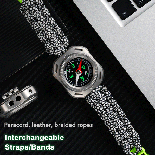 CompaX — A Titanium Compass with Multiple Carry Options