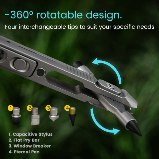 SwitchX - The Transformable Modular Titanium Flashlight Pen