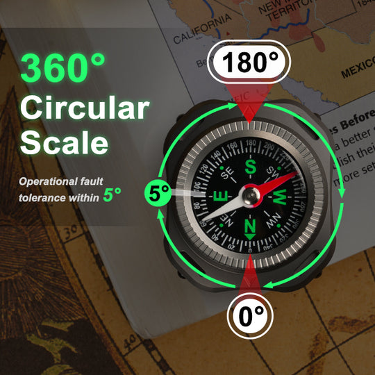 CompaX — A Titanium Compass with Multiple Carry Options