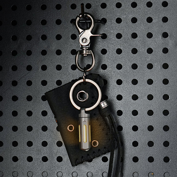 NoxTi Tritium Keychain — Halloween Limited Edition | Exclusive Halloween Pattern & Orange Glow