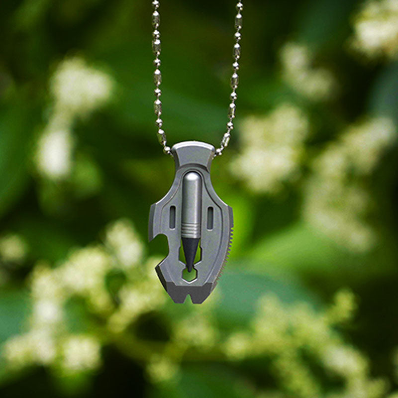 The Flounder 1.0: Titanium Multitool Pendant For EDC