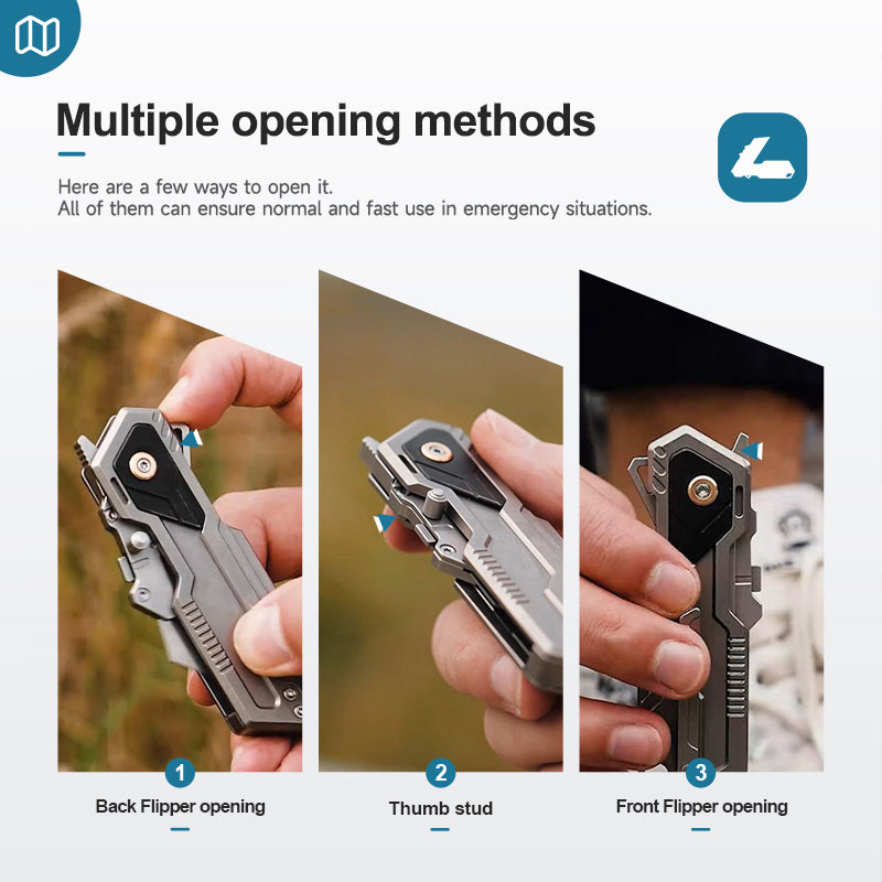 The Phantom 2.0: Enhanced Titanium Folding Utility Knife