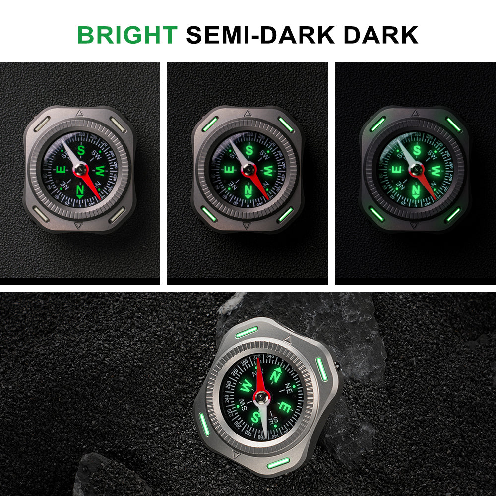 CompaX — A Titanium Compass with Multiple Carry Options