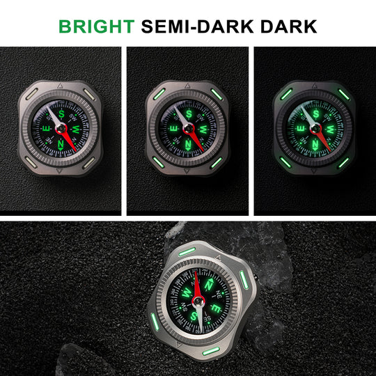 CompaX — A Titanium Compass with Multiple Carry Options