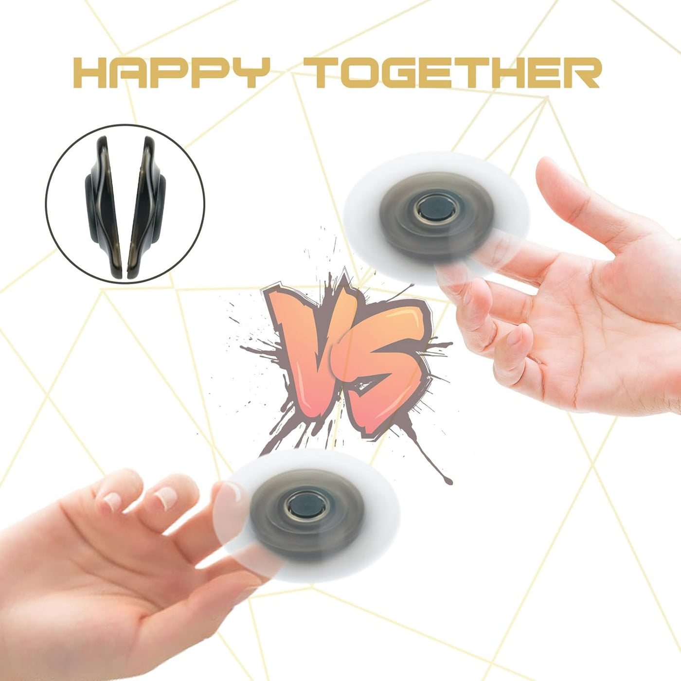 FidgetFusion：2 in 1 Ring Fidget Spinner