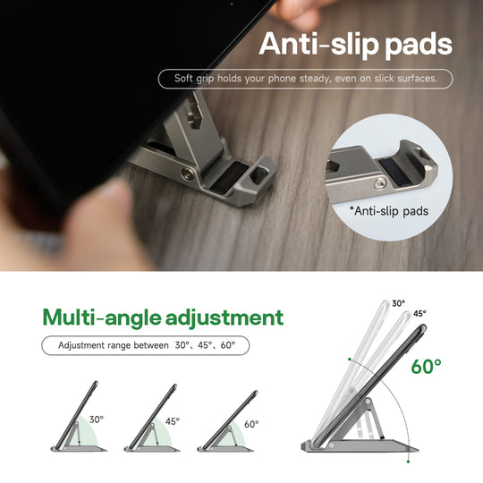 T-REX Stand:12-in-1 Titanium Foldable Phone Stand & EDC Tool