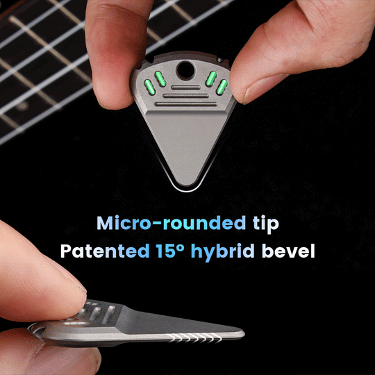 ResoTi | Titanium Guitar Pick with Sweat-Activated Grip