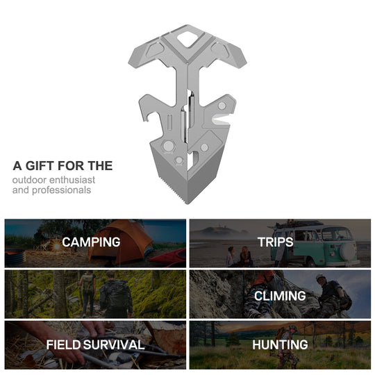 V-Stand: Titanium Multi-Tool Phone Stand for EDC