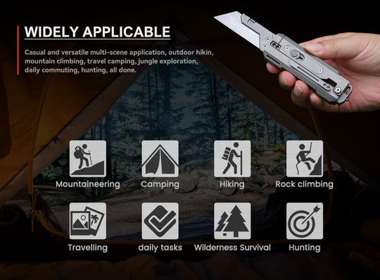 JetFlick – Gravity-Open Titanium Utility Knife with Quick-Change Blade