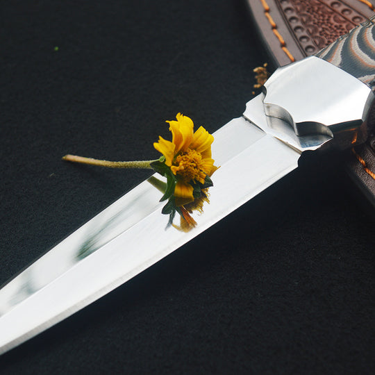 Artisan Fixed Blade Knife| Damascus or Mirror Finish | G10 Handle