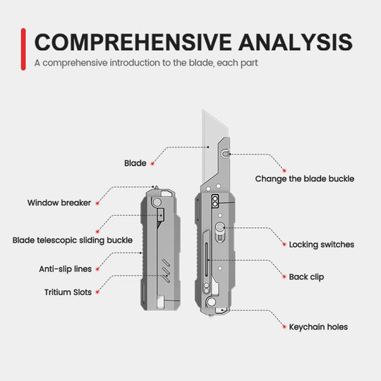 JetFlick – Gravity-Open Titanium Utility Knife with Quick-Change Blade