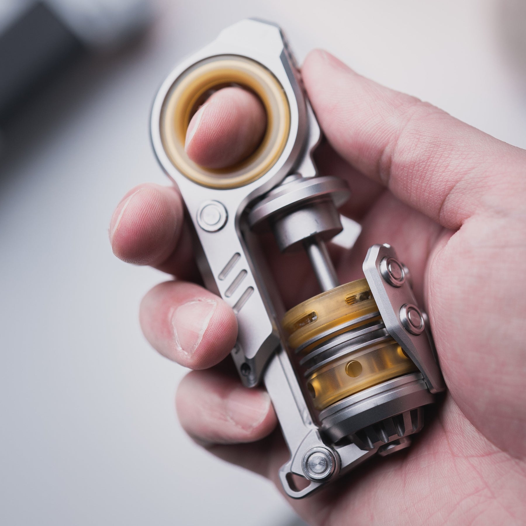 Titanium Keychain Fidget Sinian-Style Titanium Fidget Toy | Inspired by GoBiggeR Design – Edctitan