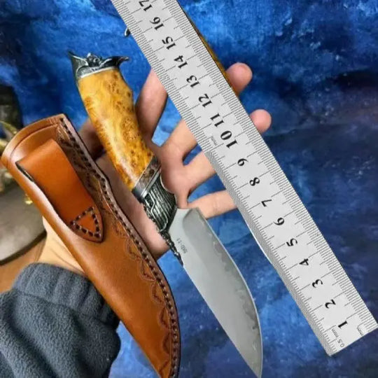 Corsair’s Legacy: Handcrafted Pirate Survival Knife | Japanese SKD-11 Steel & Rare Thuja Wood