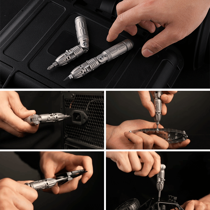Arcos Driver：4-Angle Foldable Titanium Ratchet Screwdriver