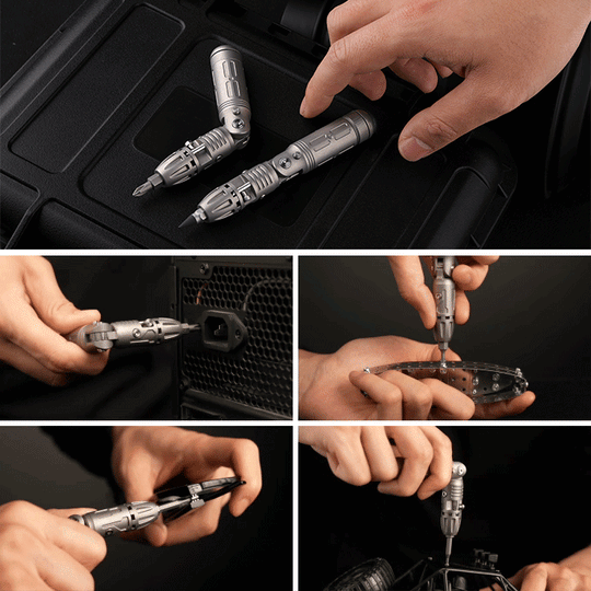 Arcos Driver：4-Angle Foldable Titanium Ratchet Screwdriver