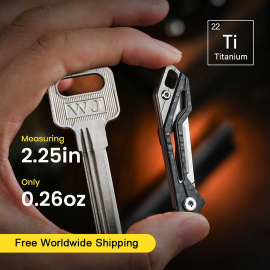 KeyKnife: Mini Titanium & Carbon Fiber EDC Scalpel