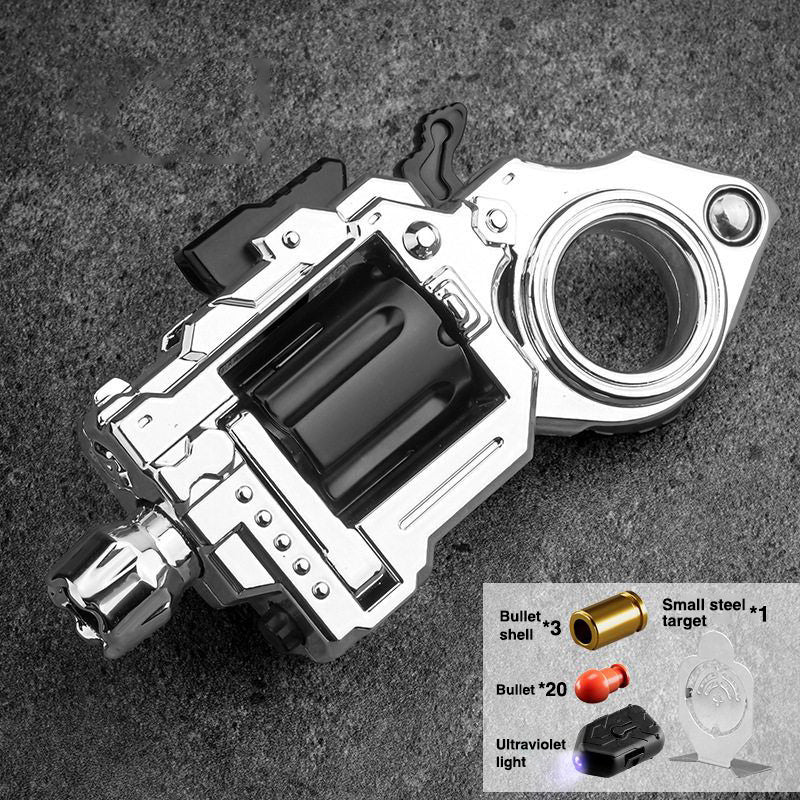 Pocket Flash:Alloy Agent Sky Police Revolver Soft Bullet Gun