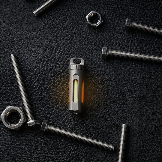 NoxTi Tritium Keychain — Halloween Limited Edition | Exclusive Halloween Pattern & Orange Glow