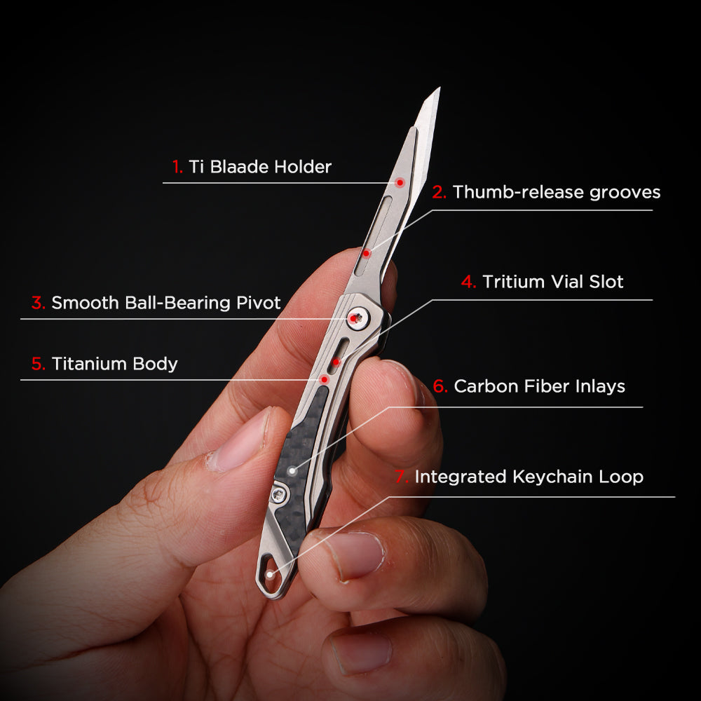 NickBlade - Titanium Micro Folding Knife for EDC Tasks