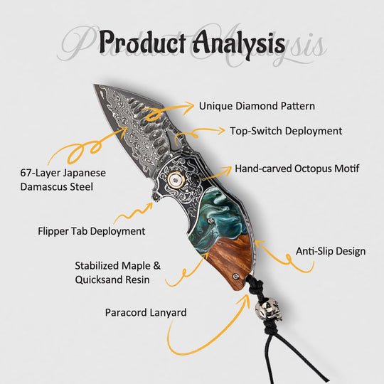 Verdal - The Pocket-Sized Handmade Damascus EDC Folding Knife