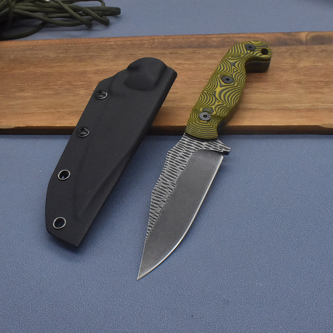 Venture-EDGE Survival Fixed Blade Knife - 1095 High Carbon Steel Bushcraft Tool