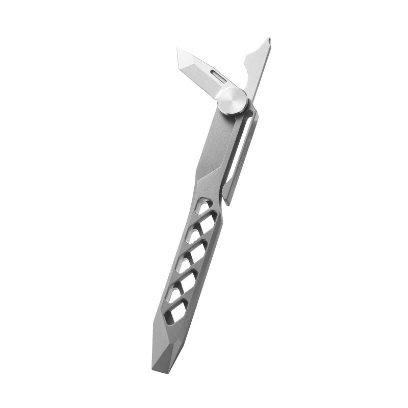 AeroTitan Titanium EDC Pry Bar - CNC Stealth Multi-Tool